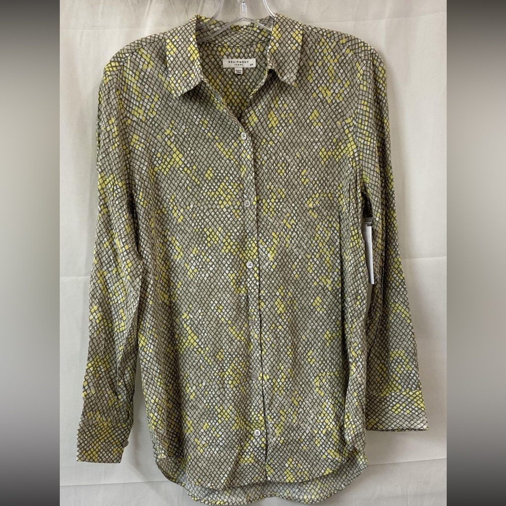 Nwt Equipment Snake Print Long Sleeve Shirt Size Sp